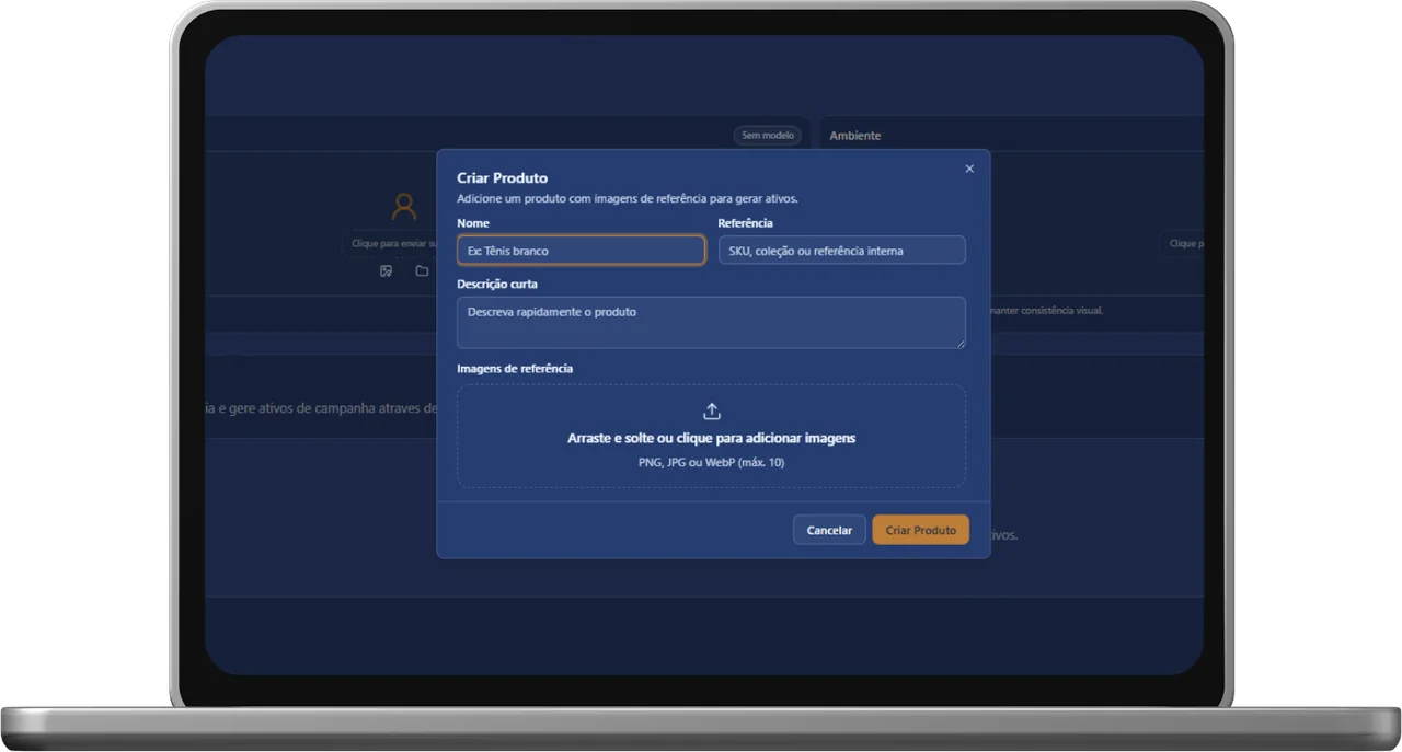 Envie as fotos do seu produto